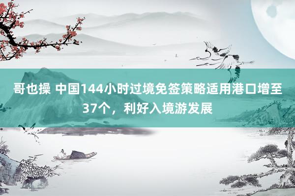 哥也操 中国144小时过境免签策略适用港口增至37个，利好入境游发展